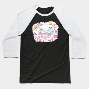 Purrfect cute cat in kawaii style Baseball T-Shirt